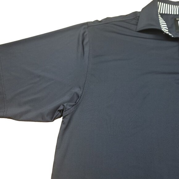 FootJoy Mens L Shirt Performance Polo Navy‎ Blue ProDry Lisle Peninsula Logo - Picture 3 of 14
